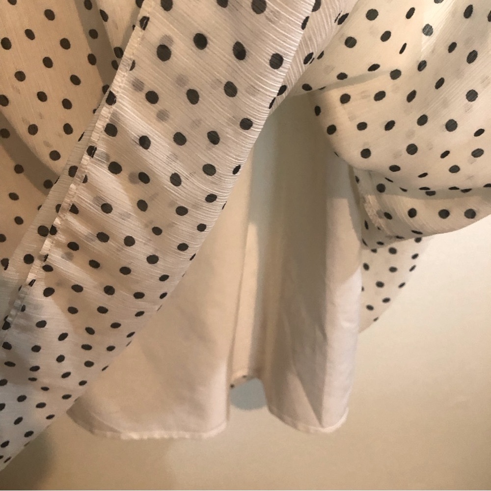 Madewell Sheer MIDI Dress with Polka Dots and Ruffles, size XXS. - Picture 8 of 12